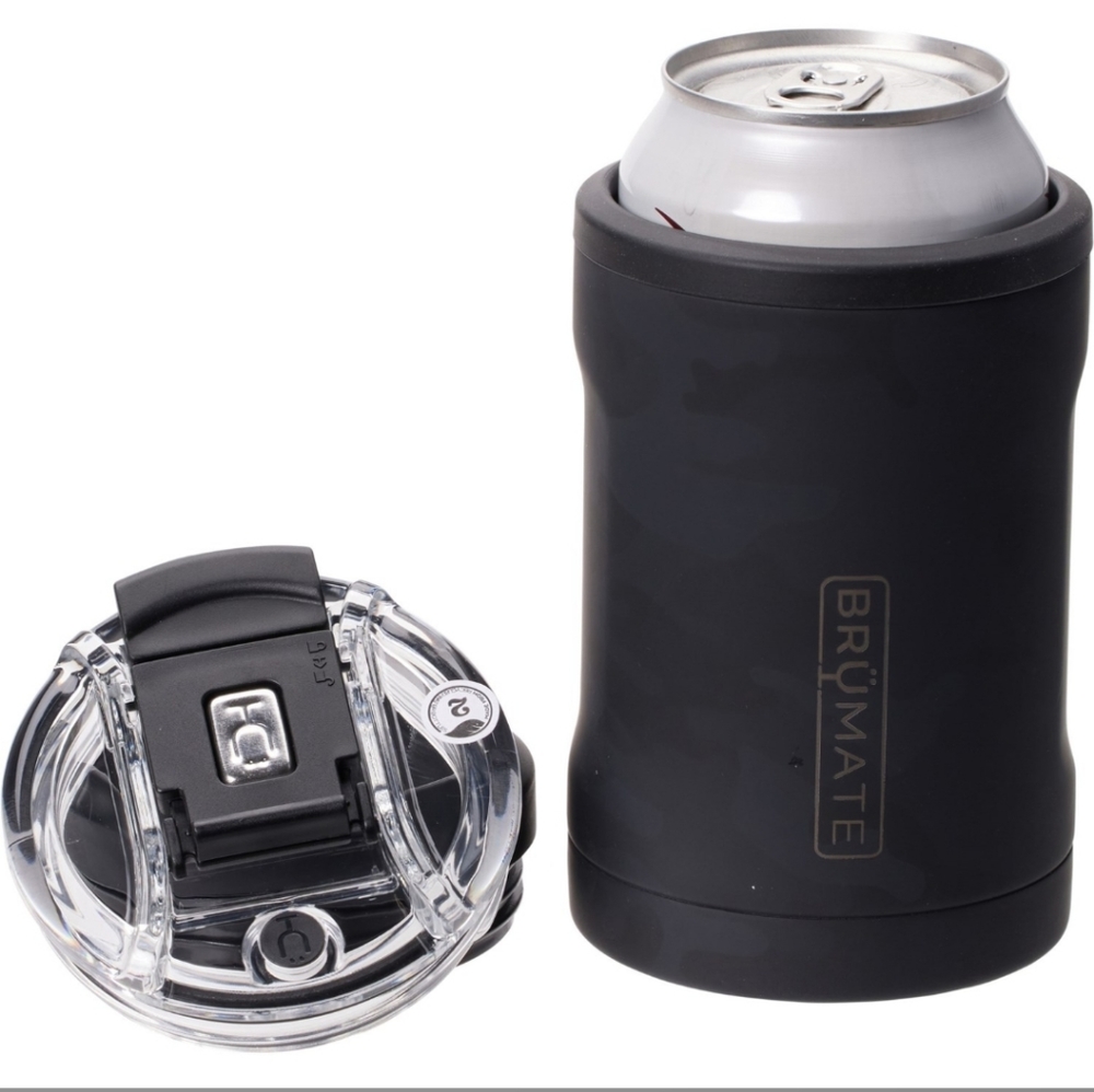 NIB BrüMate Hopsulator Duo 2-in-1 Can Cooler & Tumbler - Black Camo